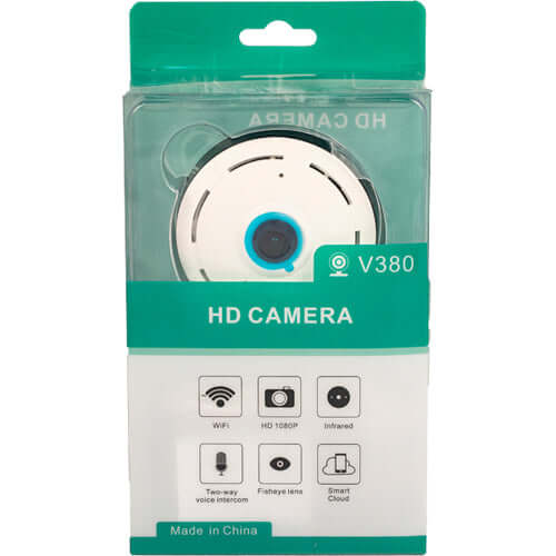1080P HD Fish Eye Camera with Wi-Fi and DVR - Package