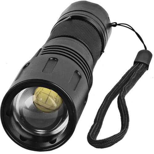 Safety Technology 3000 Lumens LED Self Defense Zoomable Flashlight -Top