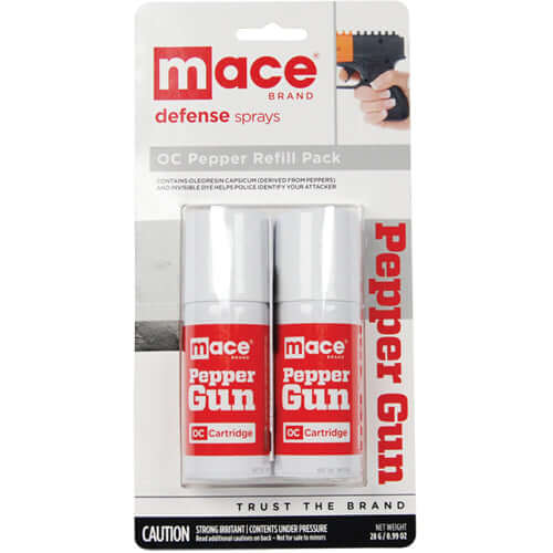 Mace Pepper Gun Refill 2pc OC Cartridge Package Front