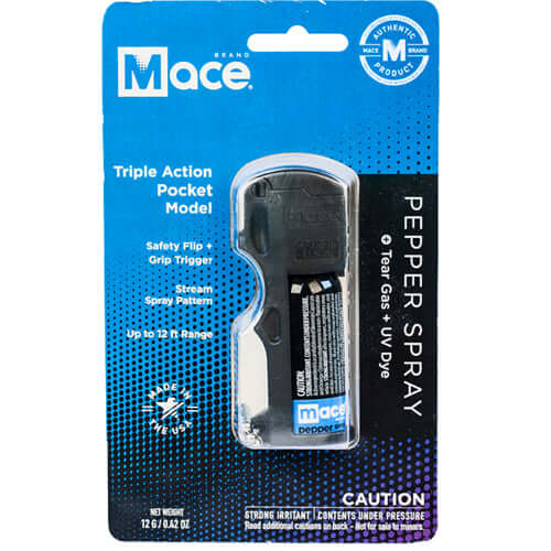 Mace® Pocket Model Triple Action Pepper Spray - Package Front