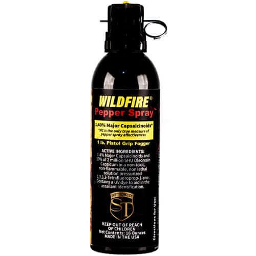 WildFire 1.4% MC 1lb pepper spray pistol grip fogger - Front