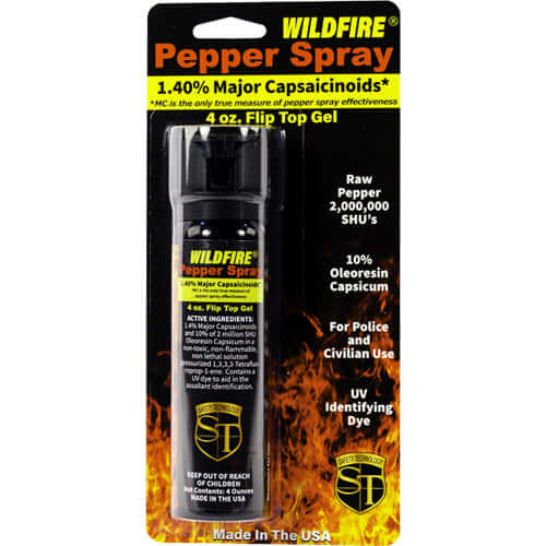 Wildfire 1.4% MC 4 oz sticky pepper gel - Package Front