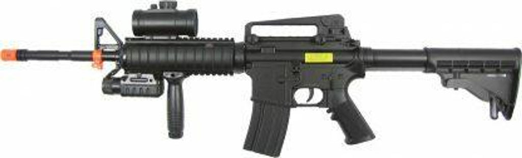 M4A1 Electric Airsoft Rifle w/ Red Dot Sight and Flashlight