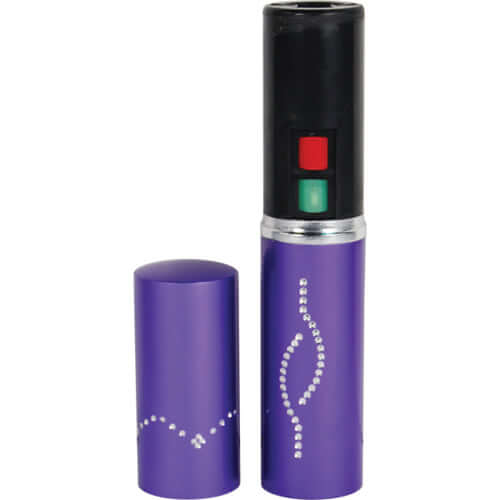 25,000,000 Volt Rechargeable Lipstick Stun Gun with Flashlight - Purple