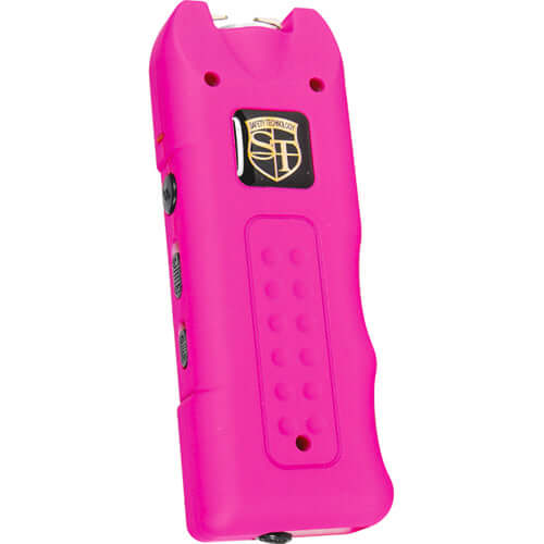 80,000,000 volt MultiGuard Stun Gun Alarm and Flashlight with Built in Charger - Pink