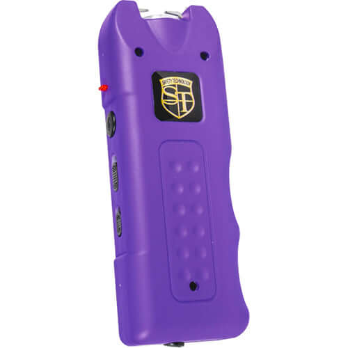 80,000,000 volt MultiGuard Stun Gun Alarm and Flashlight with Built in Charger - Purple