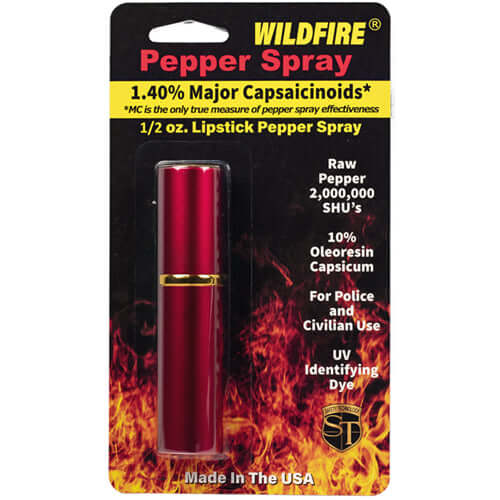 WildFire 1.4% MC Lipstick Pepper Spray - Package Red